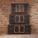 Greenview Sliding Door Distressed Black TV Stand - 60 inch - Crafters and Weavers