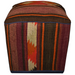 SOLD OUT One of a Kind Kilim Rug Pouf Ottoman foot stool - #11 - Crafters and Weavers