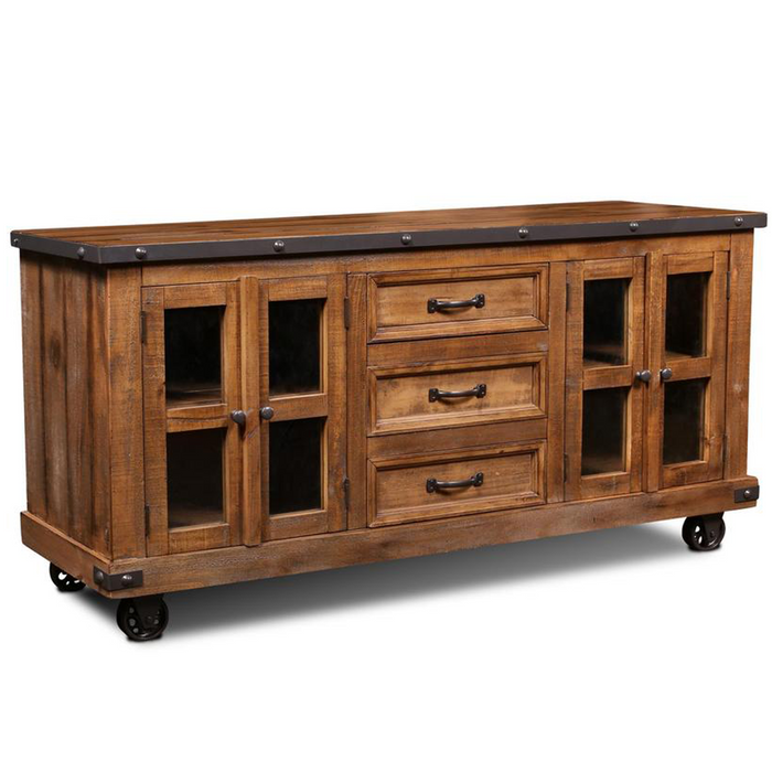 Larson 4 Door 3 Drawer TV Stand - 65" - Crafters and Weavers