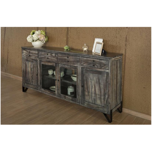 Sawyer Parota Hairpin TV Stand - 80" - Crafters and Weavers