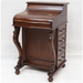 SOLD OUT Legacy Mahogany Wood Captain's Desk - Brown Walnut - Crafters and Weavers