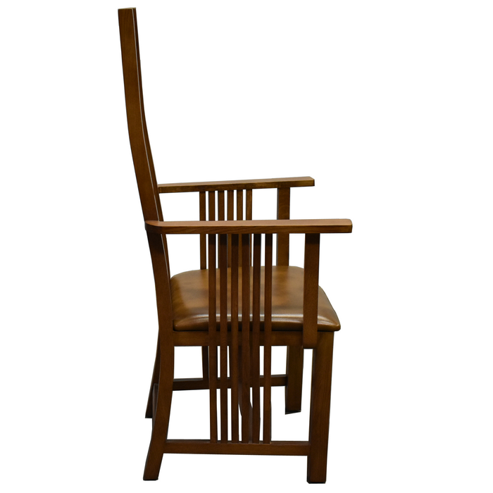 SOLD OUT Mission Stow Leaf Table & High Back Chair Dining Set - Light Oak - Crafters and Weavers
