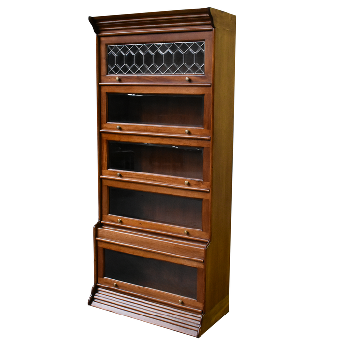 Legacy 5 Stack Barrister Bookcase - Light Brown Walnut - Crafters and Weavers