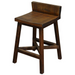 Granville Stationary Bar Stool - Rustic Brown - 24" High - Crafters and Weavers