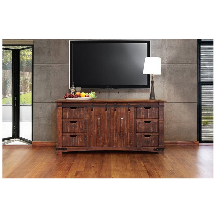 Discontinued Granville Sliding Door 70 inch TV Stand - Crafters and Weavers