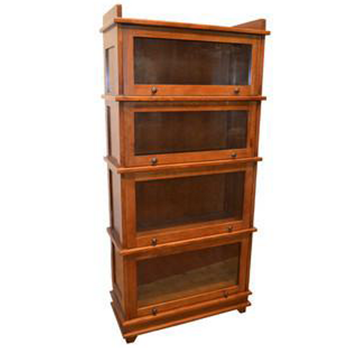 SOLD OUT Mission Style 4 Fixed Stack Barrister Bookcase - Crafters and Weavers