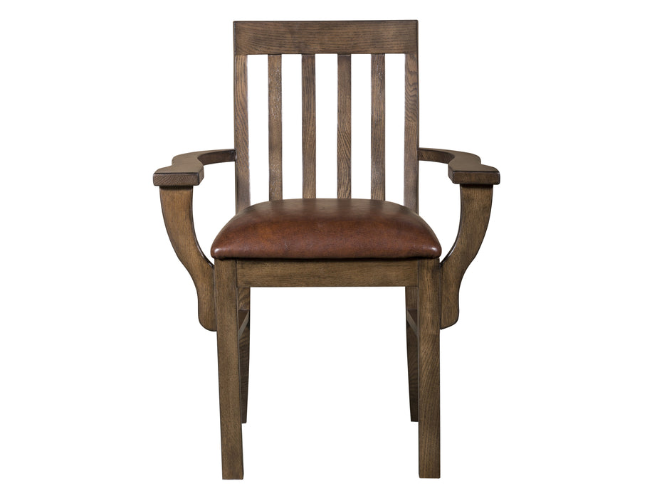 Mission Style Square Leg Dining Table Set with 6 Chairs - Crafters and Weavers