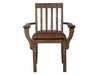 Mission Style Square Leg Dining Table Set with 6 Chairs - Crafters and Weavers