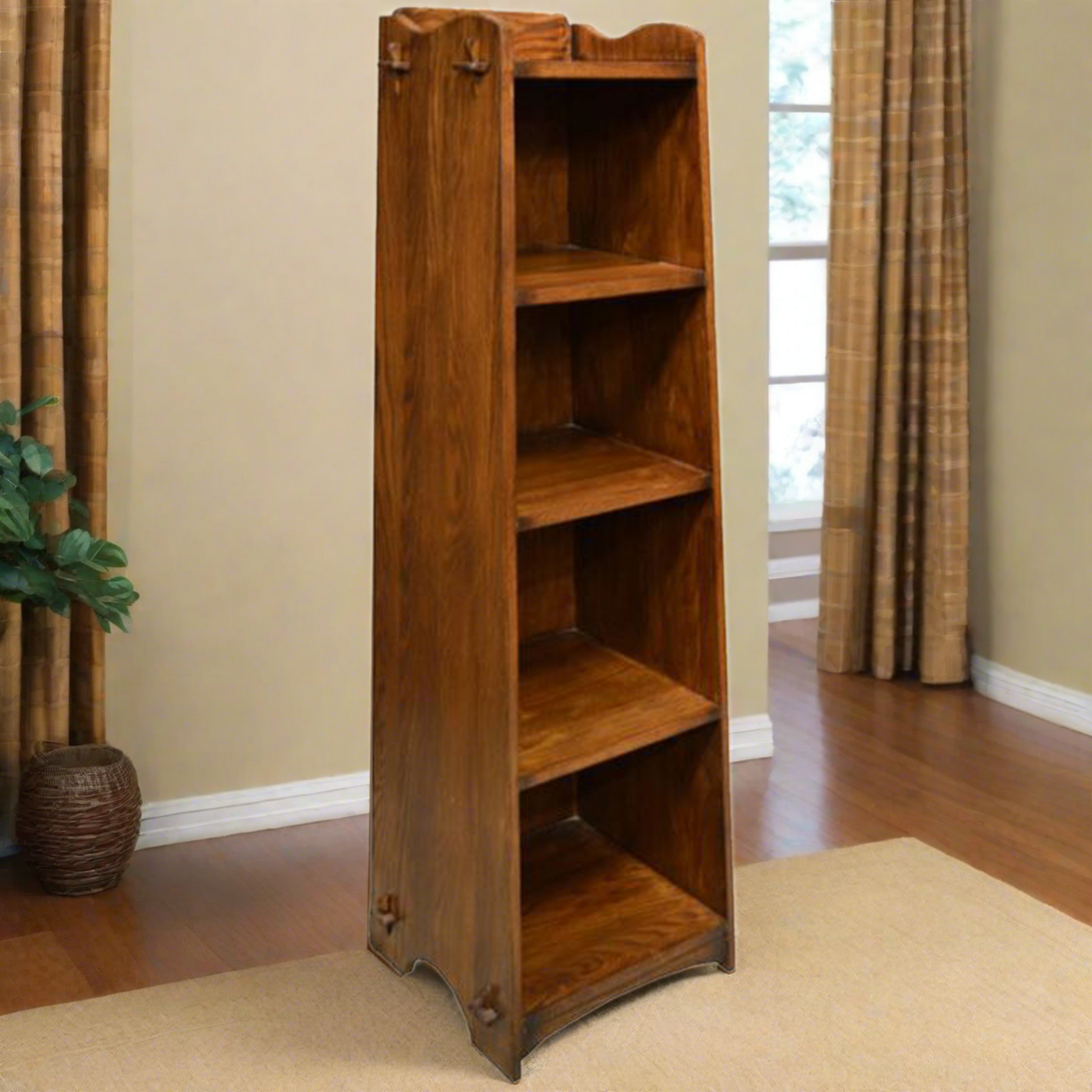 Mission Style / Arts & Crafts Solid Quarter Sawn Oak Bookcase Cabinet ...