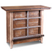 SOLD OUT Bayview Bar Table with Wine Cabinet - 49" - Crafters and Weavers