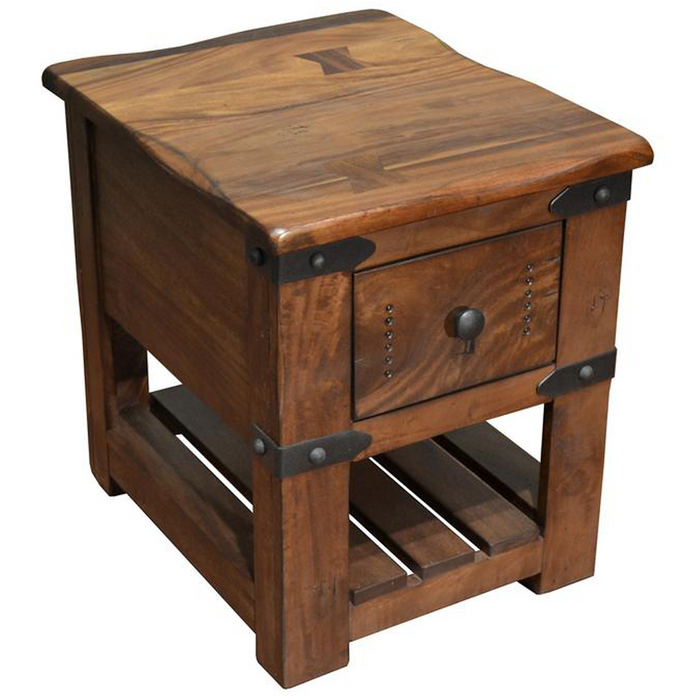 Granville Parota Wood Side Table - Crafters and Weavers