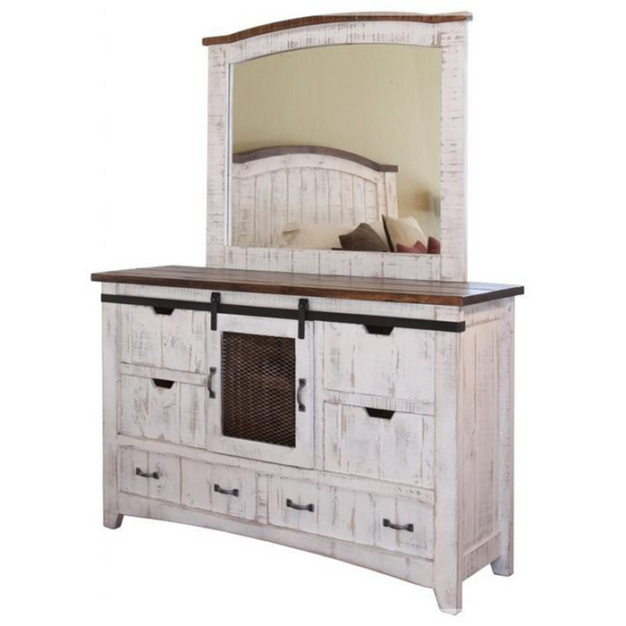 Rustic Farmhouse Solid Distressed White Wood Dresser Console Crafters and Weavers Rustic Farmhouse Solid Distressed White Wood Dresser Console Crafters and Weavers