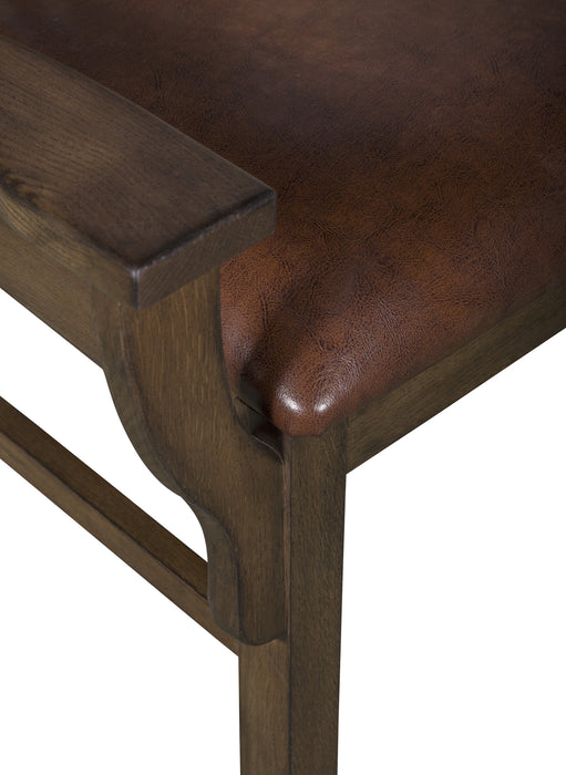 Mission Style Square Leg Dining Table Set with 6 Chairs - Crafters and Weavers