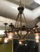 Antique Cast Bronze 1920's Arts and Crafts / Tudor Style Chandelier - Crafters and Weavers