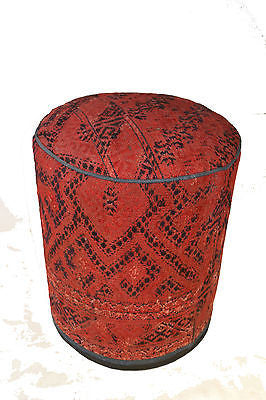 Rug Pouf / Rug Sitting Stool Ottoman made of vintage kilim rug # 27 - Crafters and Weavers