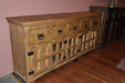 Keystone Distressed Wood Sideboard - 82" - Crafters and Weavers