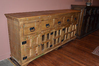 Keystone Distressed Wood Sideboard - 82" - Crafters and Weavers