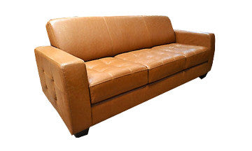 Bonded Leather Three-seater Sofa - Crafters and Weavers