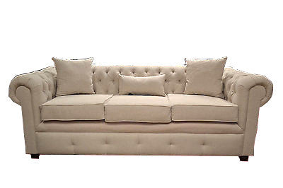 Upholstered Chesterfield sofa - Crafters and Weavers