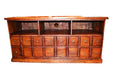 Mahogany 8 Drawer TV Cabinet - 56" - Crafters and Weavers