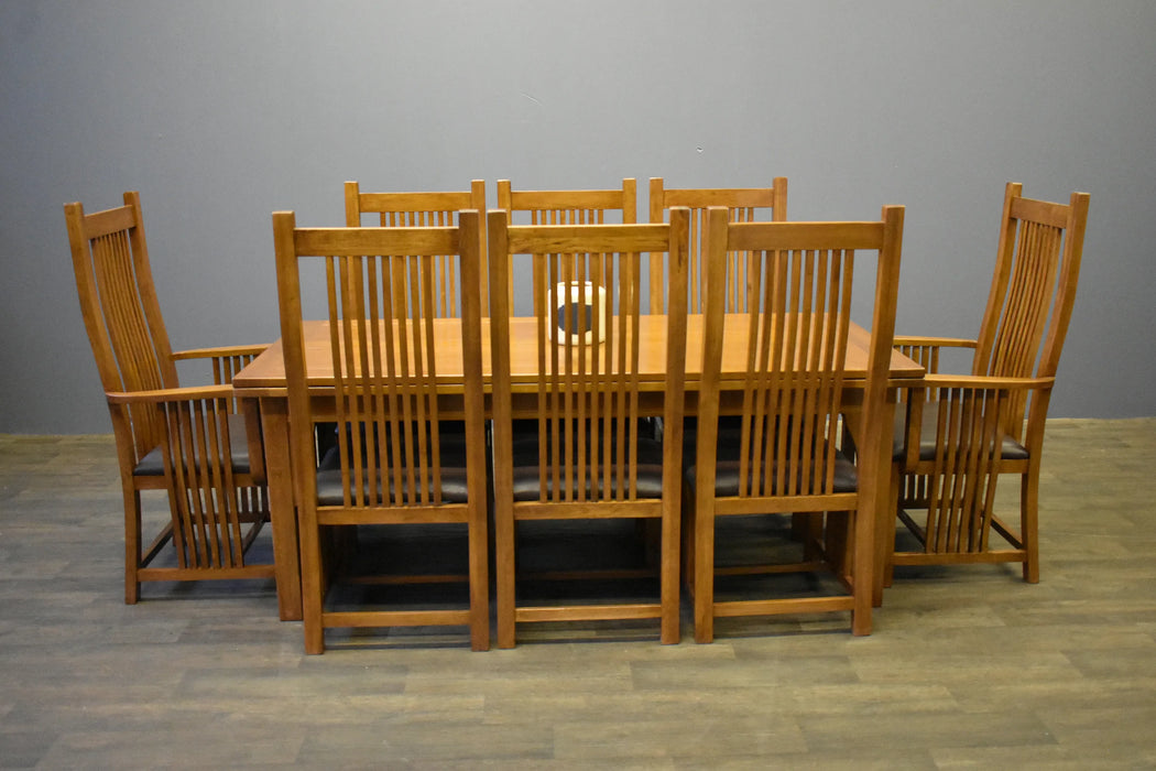 Mission Oak Curved High Back Dining Chairs - Set of 6 chairs ( table not included)