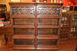 Pair of Mission Oak Barrister Bookcase with leaded glass 4 stack high - Crafters and Weavers