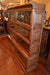 Pair of Mission Oak Barrister Bookcase with leaded glass 4 stack high - Crafters and Weavers
