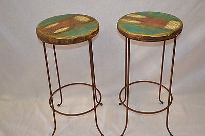 Pair of La Boca Bar Stools - Crafters and Weavers