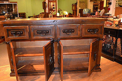 Rustic Reclaimed Solid Wood Buffet / Sideboard / Cabinet - 72" - Crafters and Weavers