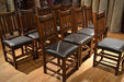 Arts and Crafts set of 8 Mission Oak Dining Chairs - Crafters and Weavers