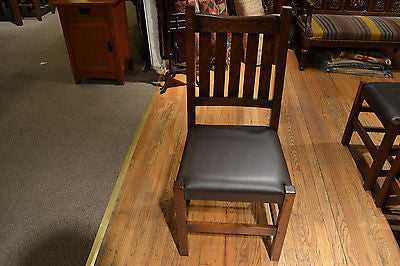 Arts and Crafts set of 8 Mission Oak Dining Chairs - Crafters and Weavers