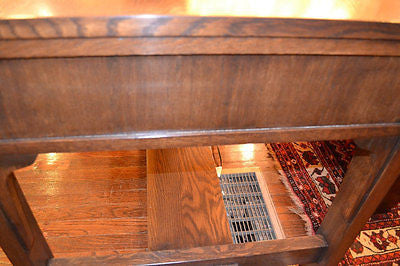 Mission Oak Library Table with 2 Drawers - Crafters and Weavers