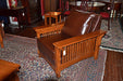 Mission oak Chair / Oak Chair with Spindels - Crafters and Weavers