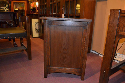 CLOSED Mission 3 Drawer Oak End Table - Crafters and Weavers