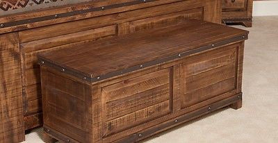 SOLD OUT Addison Rustic Style Wood Trunk - Crafters and Weavers