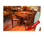 DUPLICATE LISTING Rustic Distressed Reclaimed Solid Wood Round Dining Table and set of 4 Dining Ch - Crafters and Weavers