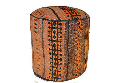 Rug Pouf / Rug Sitting Stool Ottoman made of vintage kilim rug # 26 - Crafters and Weavers