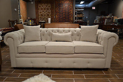Upholstered Chesterfield sofa - Crafters and Weavers