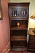 Mahogany 4 Stack 24 inch Wide Barrister Bookcase with Leaded glass - Dark Stain - Crafters and Weavers
