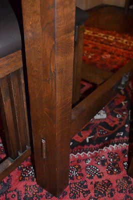 Mission Dining Table 7 feet Long Arts and Crafts Solid Oak Dining Table - Crafters and Weavers