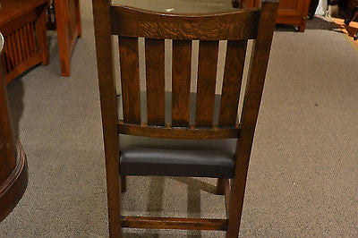 Arts and Crafts set of 8 Mission Oak Dining Chairs - Crafters and Weavers
