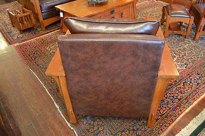 Mission oak Chair / Oak Chair with Spindels - Crafters and Weavers