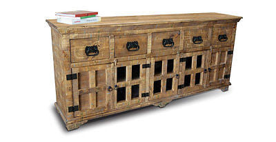 Keystone Distressed Wood Sideboard - 82" - Crafters and Weavers