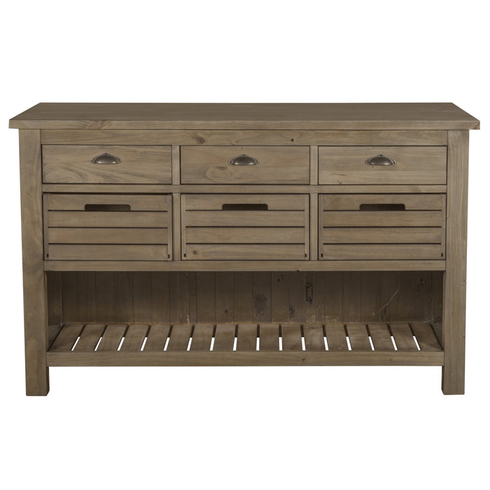 Elmwood Park Kitchen Island with Removable Crates - Crafters and Weavers