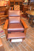 CLOSED LISTING Custom Amish Quarter Sawn White Oak & Leather Recliner - Crafters and Weavers