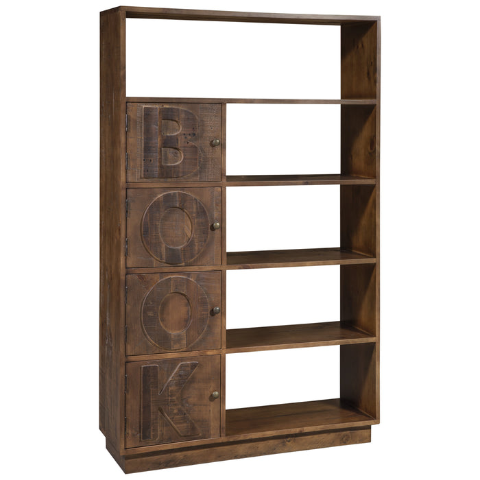 Crafters and Weavers "Book" Bookcase - Rustic Brown - Crafters and Weavers
