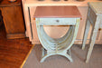 Painted end table with drawer - Crafters and Weavers