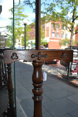 OUT OF STOCK Mission Plant Stand with Decorative Cut Outs - Crafters and Weavers