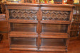 CLOSED Pair of Mission Oak Barrister Bookcase with leaded glass 3 stack high - Crafters and Weavers