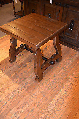 Rustic Reclaimed Solid Wood end table / Side table - Crafters and Weavers